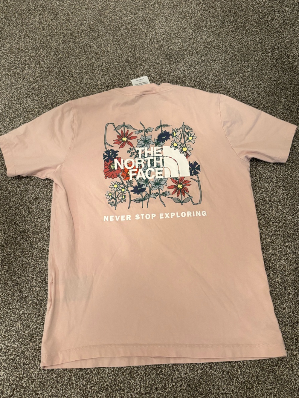 The North Face Pink Floral Logo Short Sleeve Tee